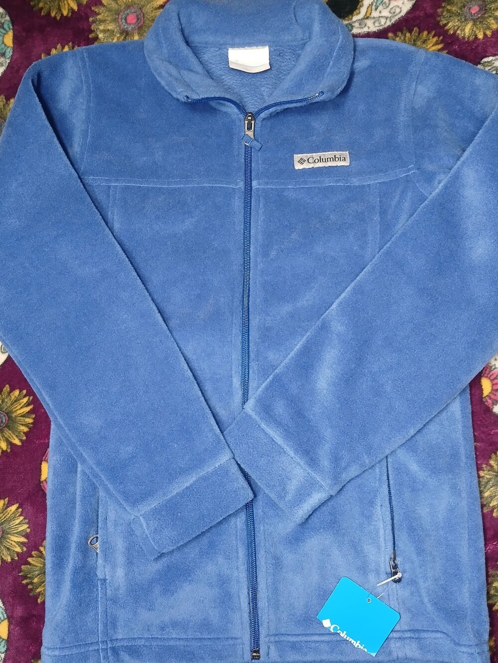 Columbia Blue Full-Zip Fleece Jacket